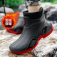 Botas de lluvia y botas de nieve de terciopelo de tubo corto de moda para tallas 36-45