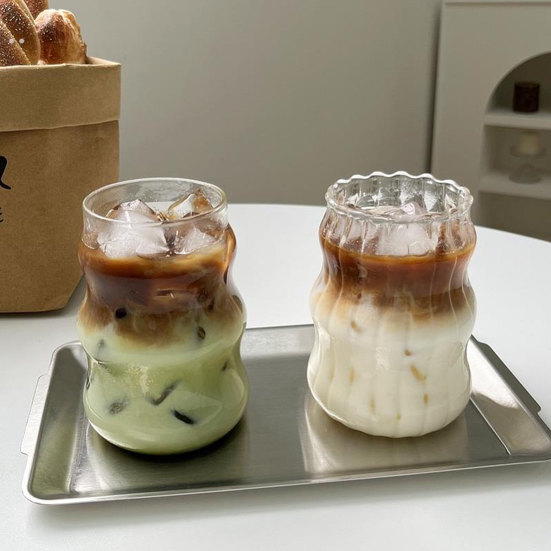 胖嘟嘟咖啡玻璃杯子带吸管 ins风家用女生高颜值喝冷水饮料奶茶杯 - 图3