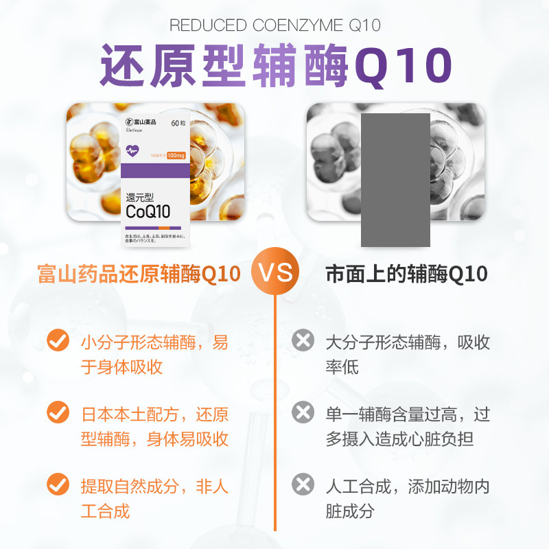日本富山药品还原型辅酶q10软胶囊 富山药品海外辅酶Q10