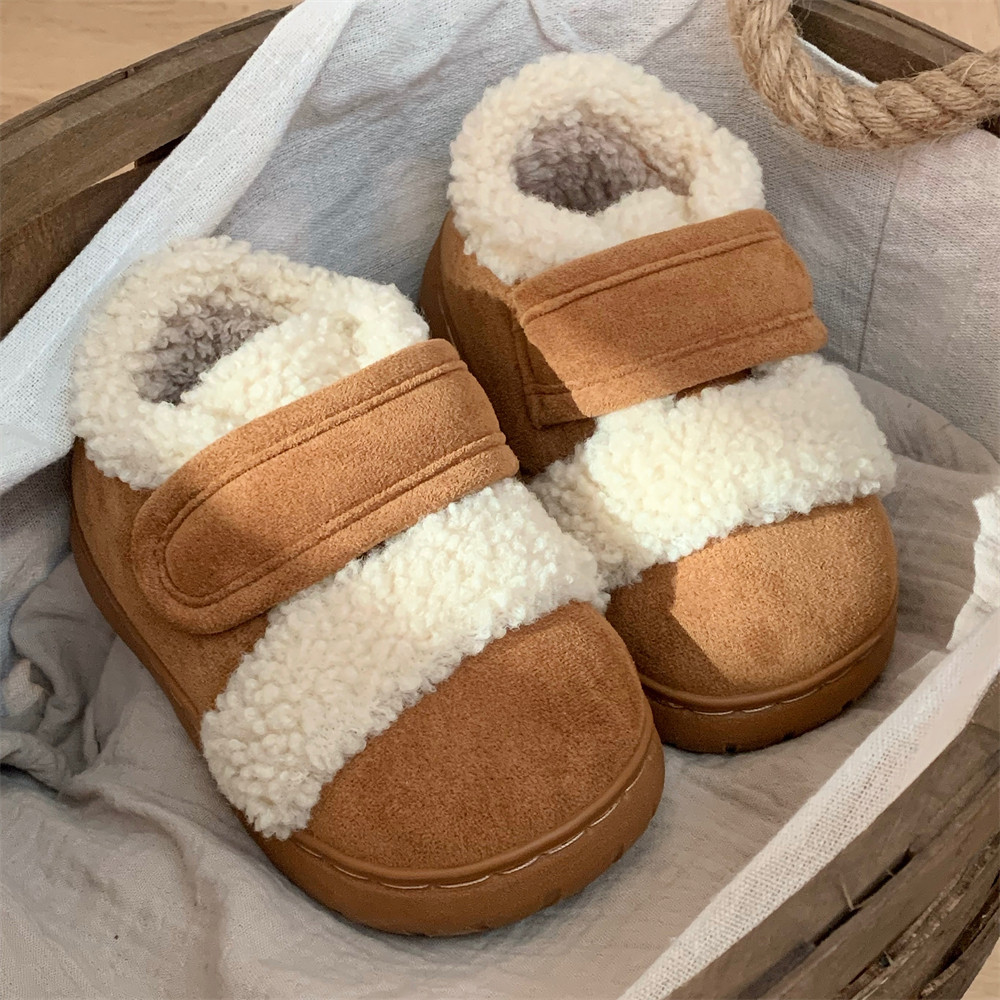 细细条 亲子复古拼色男童女童勃肯鞋百搭冬季儿童外穿魔术贴棉鞋,淘宝优惠券,粉丝福利购,淘宝优惠卷