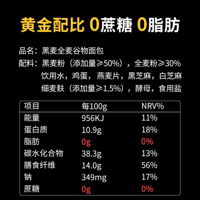 *新疆包邮西藏包邮黑麦吐司全麦面包无加蔗糖粗粮面包早餐饱腹代 - 图0