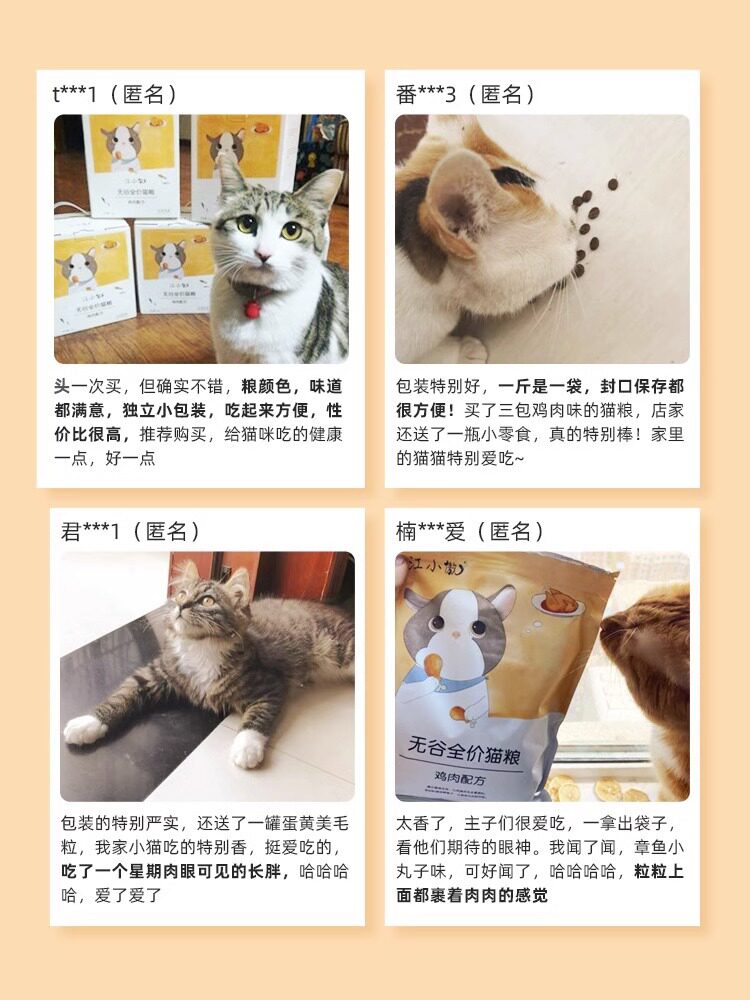 江小傲猫粮成猫全价鸡肉鲜肉营养布偶猫家猫流浪猫专用主食全阶段