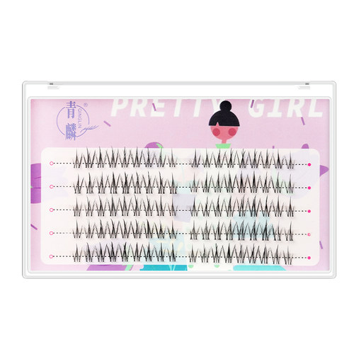 青麟【珍珠小火焰】分段式超细透明梗自嫁接假睫毛仿真自然易用 - 图3