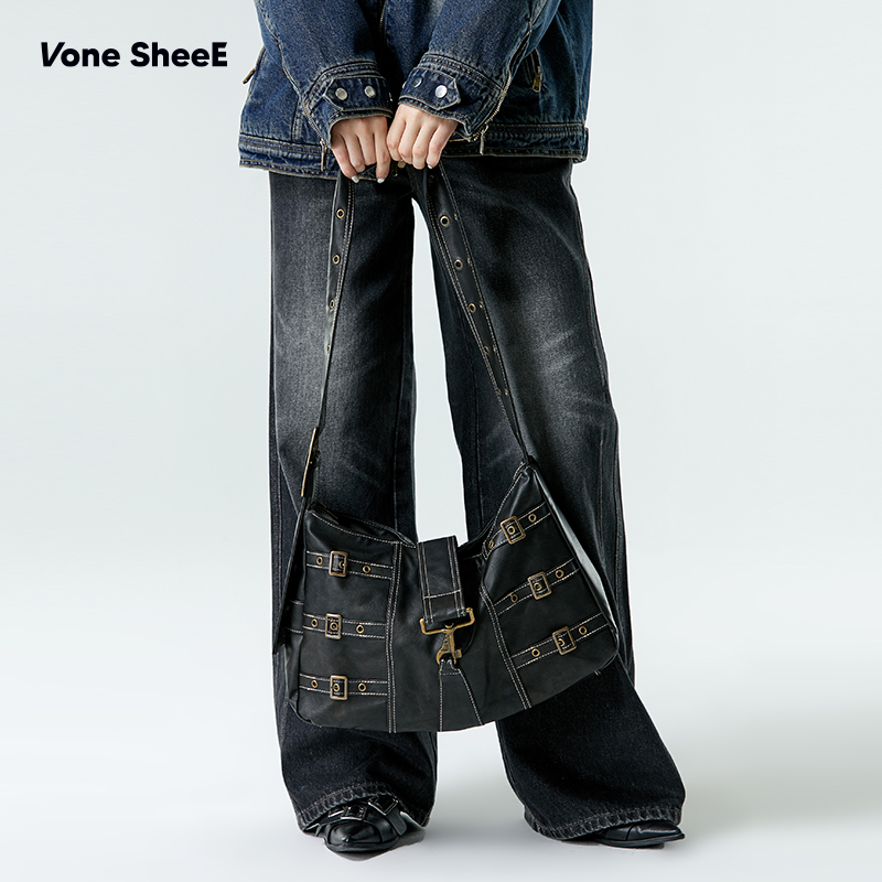 Vone SheeE原创小众设计品牌轻奢高级感斜挎单肩包宽肩带通勤女包-图3