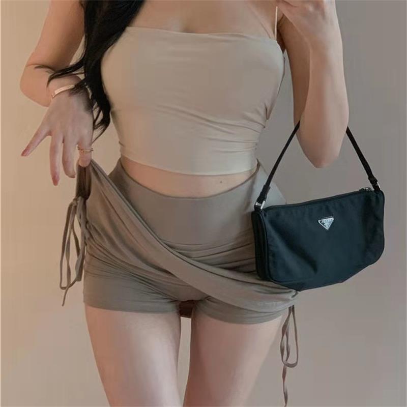 Thread Side Draw String Elastic Sexy Mini Skirts Womens Chic-图0