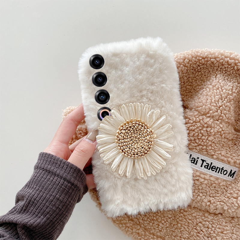 ins风向日葵花朵适用魅族22mini手机壳note16立体21pro保暖20秋冬18por毛绒18x软7/16spor/16t/16x/16thplus - 图1