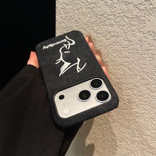 卡通英文猫咪适用小米红米note11t手机壳noto9t绒布pocom8夜光pocox7pro刺绣m6呆萌x5por呆萌f4/f3/f2/mi仿皮 - 图3