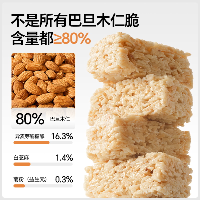 Nuthing万有坚果棒益生元坚果巴旦木仁能量棒早餐代餐零食坚果