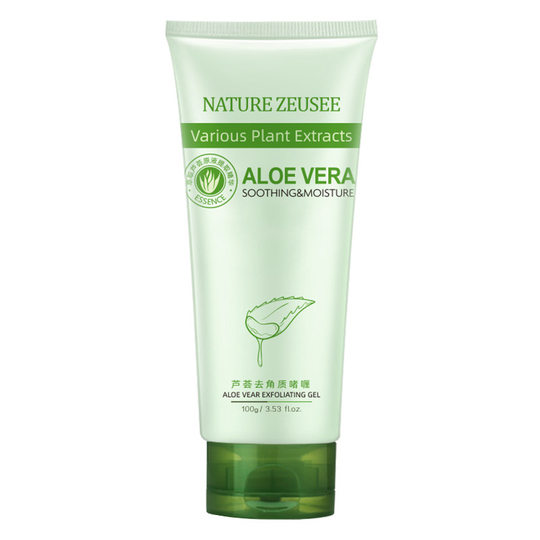 Zeusee Aloe Vera Exfoliating Mud Scrub Gel Facial Cleansing Pores Brightening Skin Color Male and Female Students