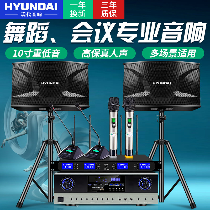 韩国现代专业中小型会议室套装话筒 现代行思品斯KTV/卡拉OK音箱