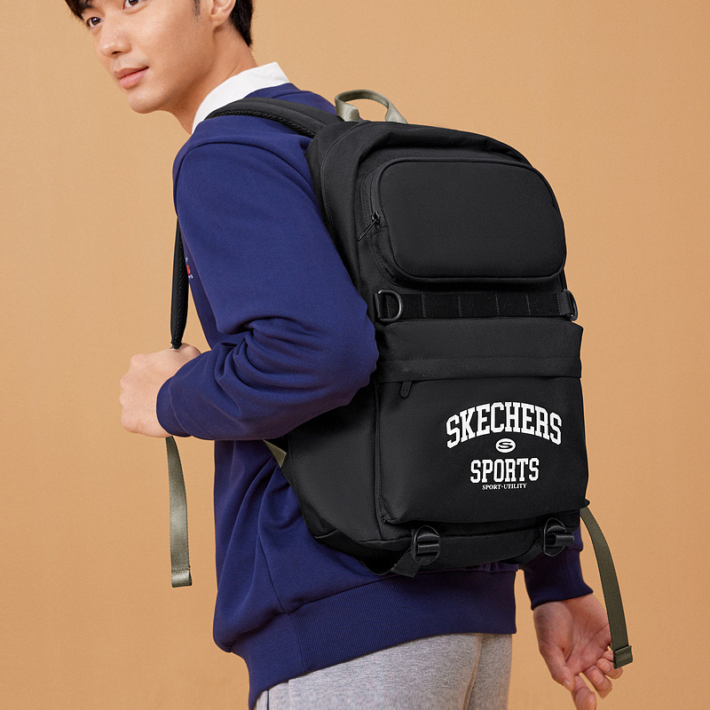Skechers斯凯奇双肩背包2025年秋季复古学生书包高中生大容量包包 - 图3