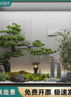 仿真松树迎客松罗汉松商场酒店室内装饰盆景造型假迎客松景观摆件