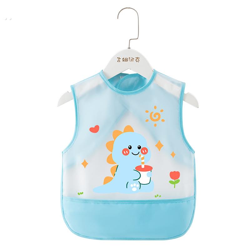 Children's eating bibs waterproof summer baby coveralls anti-dirty men and women children's sleeveless eating bibs baby anti-