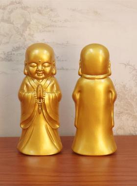 禅意慧能小和尚茶桌摆件装