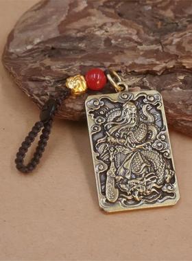 黄铜实心关公浮雕吊牌汽车