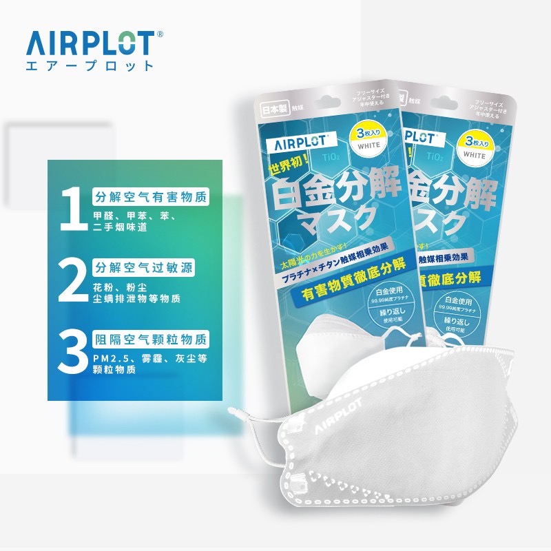 AIRPLOT艾谱德防甲醛口罩专用铂金光触媒除甲醛防护罩办公室孕妇
