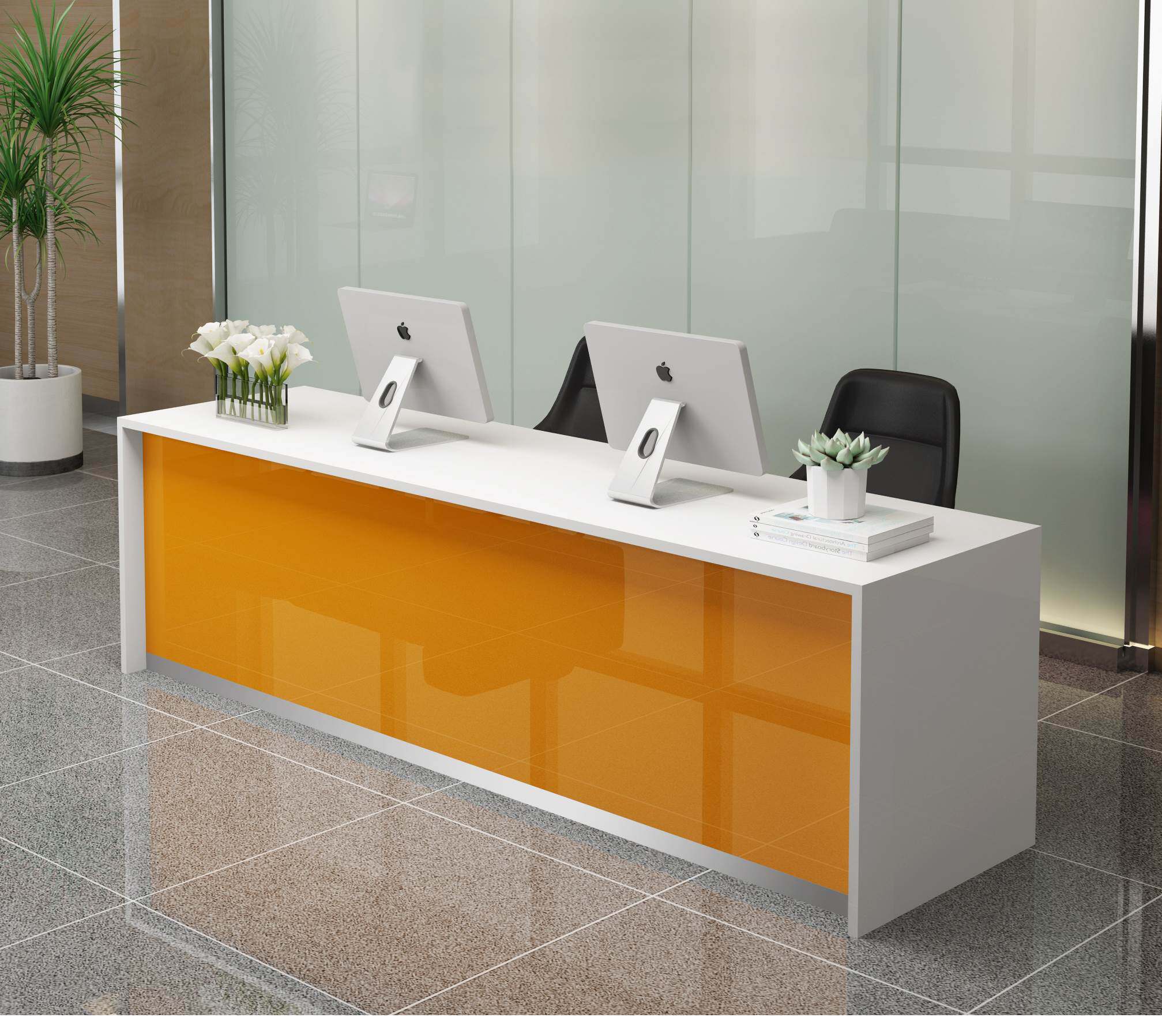 前台收银台图文店柜台房产中介咨询台烤漆旅行社办公桌公司接待台