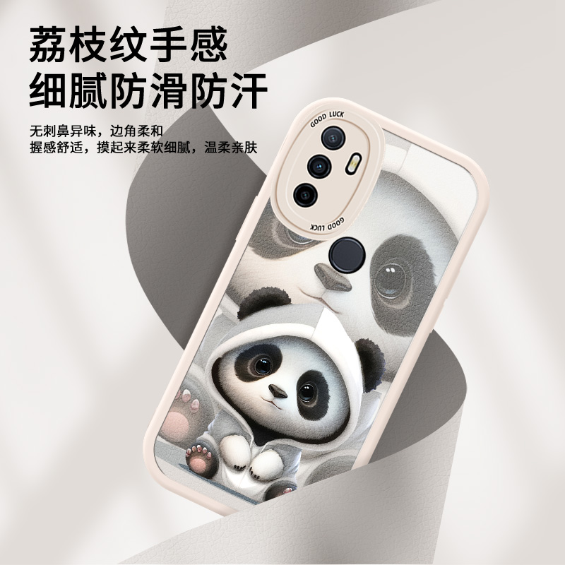 熊猫适用OPPOA32手机壳OPPO A52小羊皮A35保护套A36硅胶卡通oppa情侣0pp0全包opa可爱防摔0ppoa机软壳opp0男 - 图2