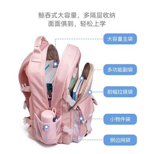 Школьный рюкзак, детская сумка через плечо со сниженной нагрузкой, защита позвоночника