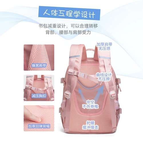 Школьный рюкзак, детская сумка через плечо со сниженной нагрузкой, защита позвоночника