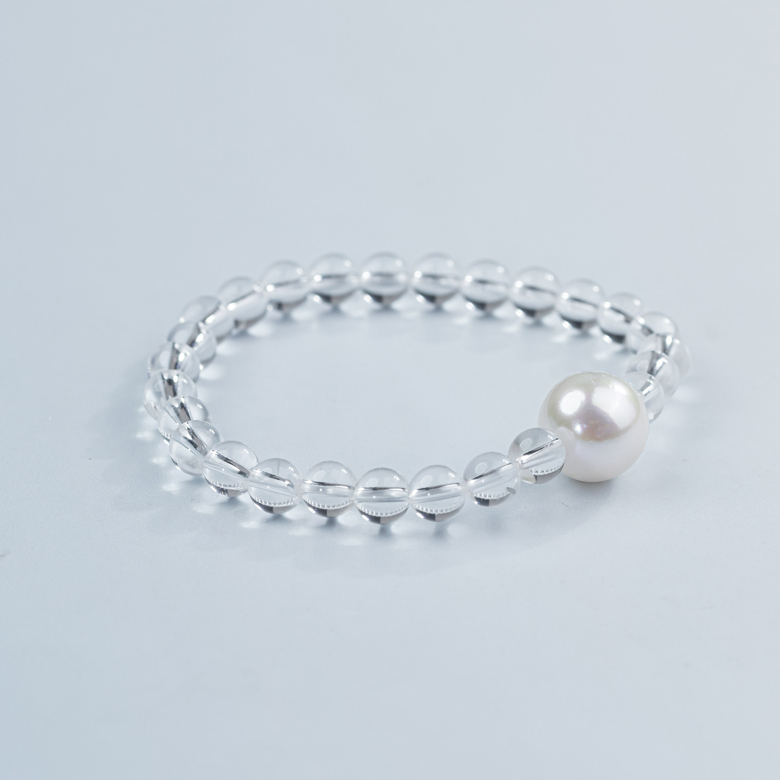 ANGEPERLE/天使之泪淡水珍珠弹力绳+水晶手链13mmup,淘宝优惠券,粉丝福利购,淘宝优惠卷