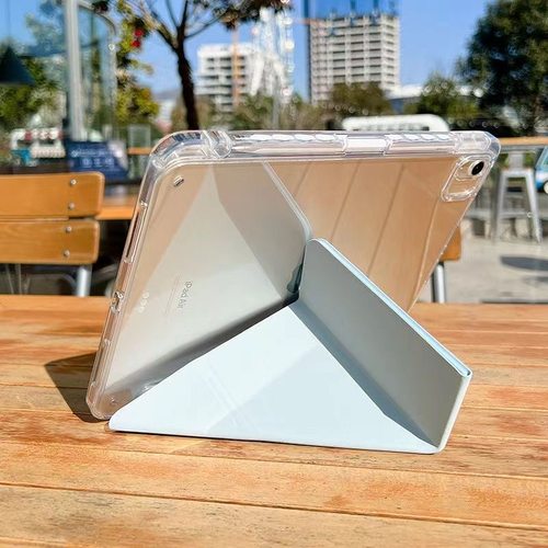 适用2025新款ipad11保护壳第10代9带笔槽y型+三折苹果平板iPadair7保护套5亚克力防弯2024ipadpro全包边air13 - 图2