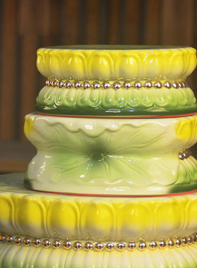 陶瓷佛像底座加高供奉观音财神爷关公青彩莲花座摆件托架家用佛堂