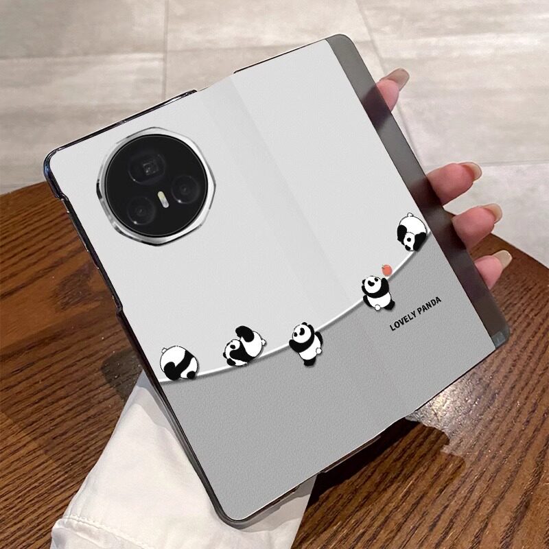 适用荣耀MagicV3手机壳新款折叠屏v2至臻版翻盖保护套VS2招呼熊猫时尚真皮V3全包防摔简约可爱magicvs3高级女 - 图0