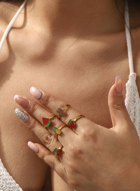 夏季新款不锈钢滴油水果系列彩色