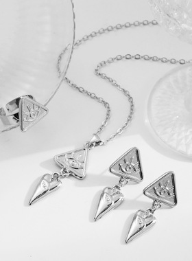 欧美跨境设计新款几何合金耳环项