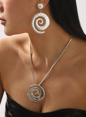 欧美风跨境个性潮流夸张螺旋形吊