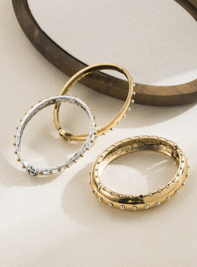 ZA跨境新款复古重工手镯套装女轻