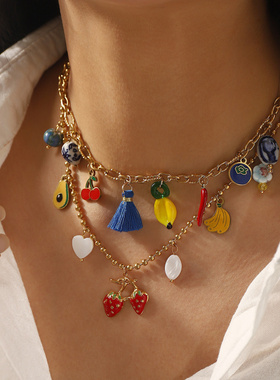 ZN0631夏季新款休闲度假风缤纷水