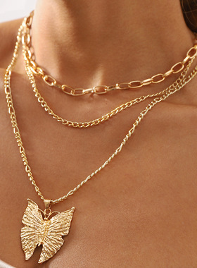 11984欧美复古做旧金属立体蝴蝶