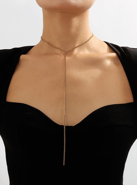 10976欧美风性感单层彩色爪链项