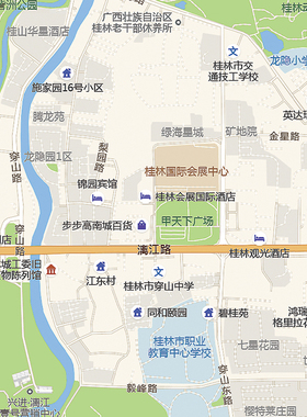 桂林市地图1.5X1.1米大尺寸贴图2025广省东订制街道交通图装饰画