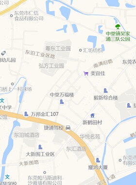 东莞市中堂镇地图2025新版行政区划图街道交通办公室挂图高清防水