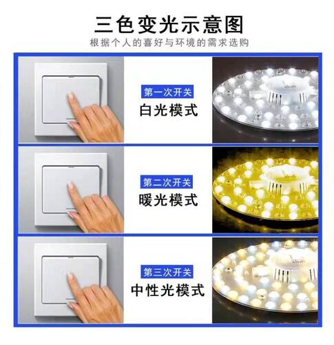 led灯板改造贴片节能灯泡led吸顶灯芯 磁吸灯盘灯片替换光源家用 - 图0