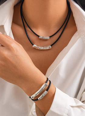 复古民族浮雕吊坠短款choker项圈