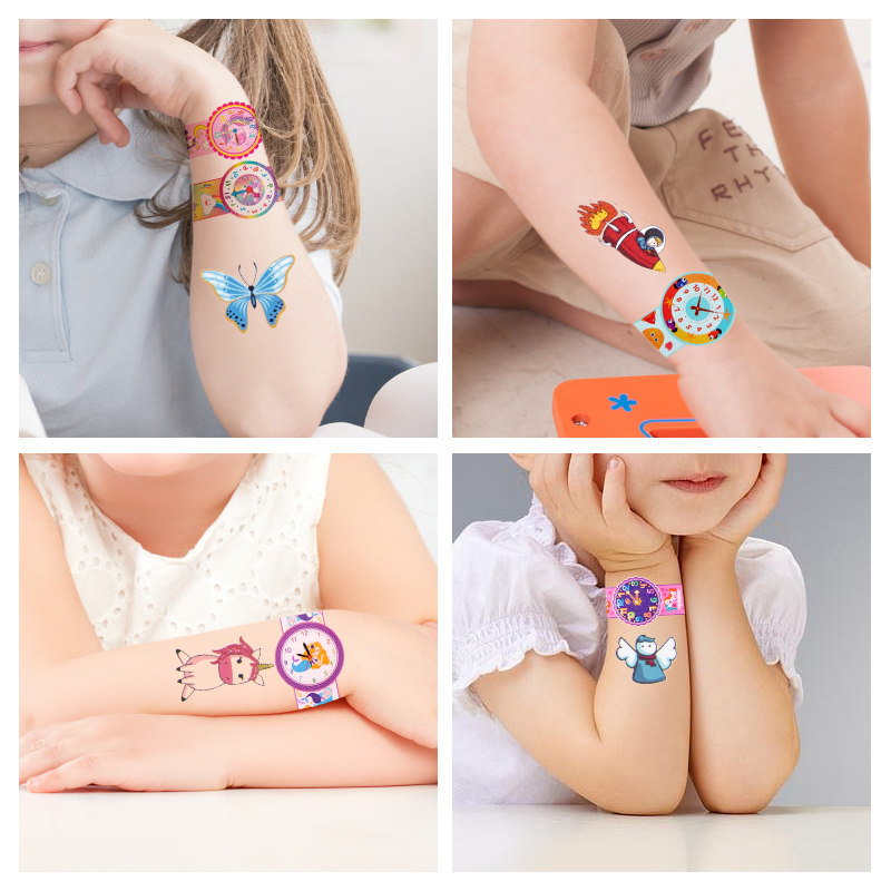 纹身贴儿童男孩女孩手表安全无毒可洗卡通儿童彩妆手臂帅气装饰,淘宝优惠券,粉丝福利购,淘宝优惠卷