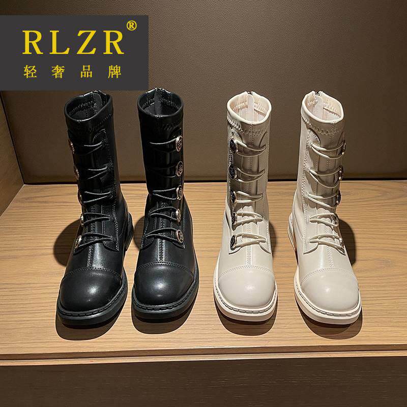 大码41一43韩版小香风设计马丁靴 RLZR马丁靴