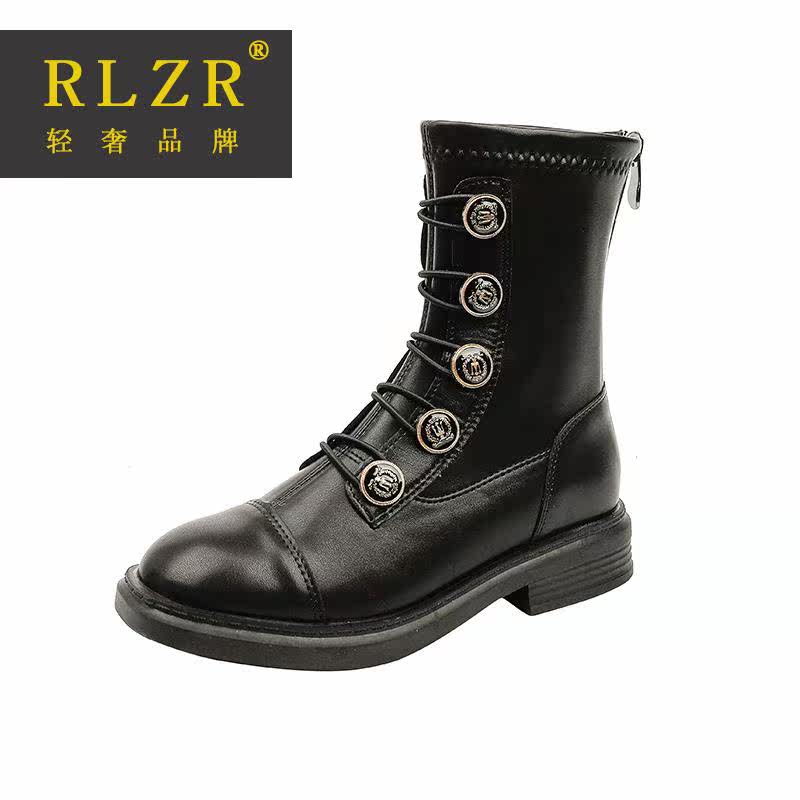 大码41一43韩版小香风设计马丁靴 RLZR马丁靴