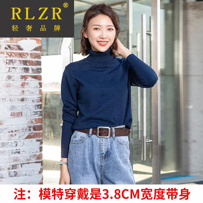手工缝线女头层纯牛皮复古潮裤腰带 RLZR腰带/皮带/腰链