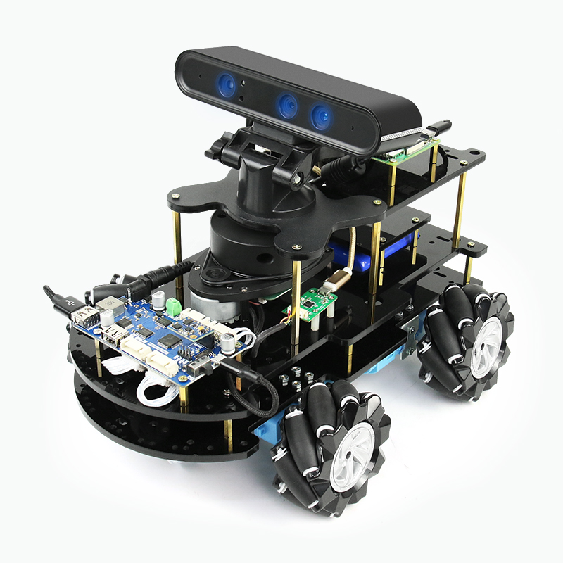 树莓派4B ROS小车ROS智能小车机器人ROS编程教育麦克纳姆轮AI小车SLAM构建地图导航3D实感深度相机 - 图2