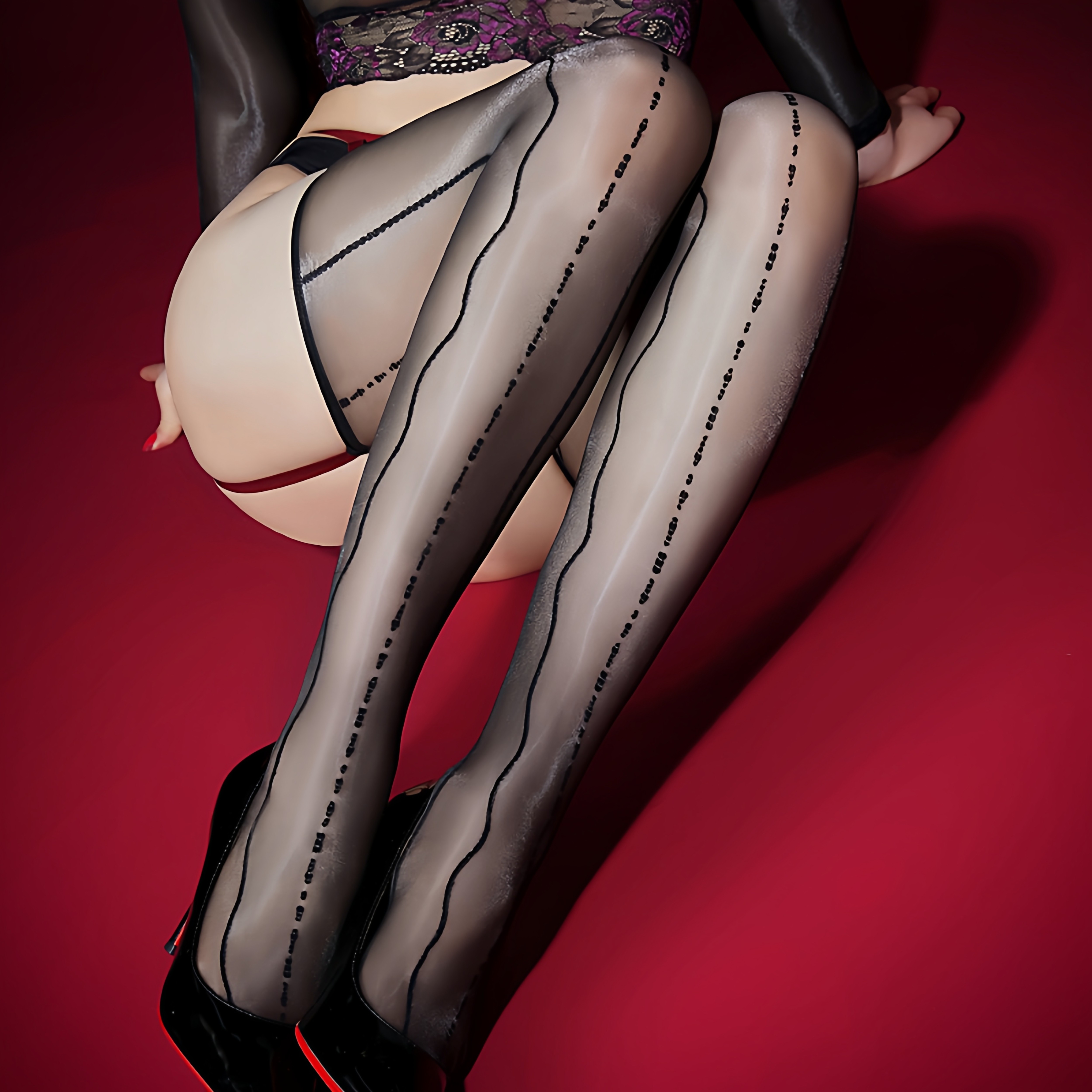 卿荷极光电波过膝吊带一体袜超薄油亮丝滑抖音同款黑丝纯欲辣妹风,淘宝优惠券,粉丝福利购,淘宝优惠卷