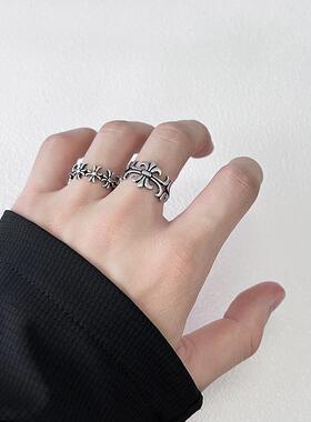 复古个性十字花藤蔓戒指