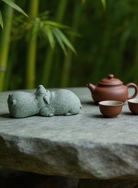 原创金刚大猩猩茶宠摆件鱼缸草缸装饰下沉摆件桌面摆件泥元物硼砂
