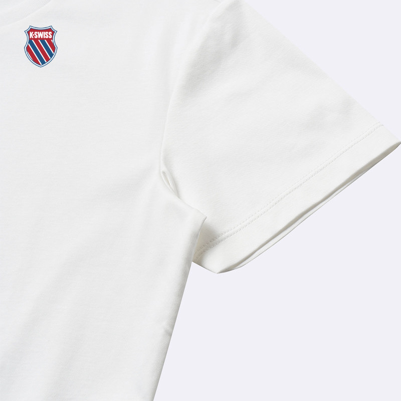 KSWISS盖世威女T恤夏季潮流简约百搭休闲时尚舒适圆领短袖199948,淘宝优惠券,粉丝福利购,淘宝优惠卷