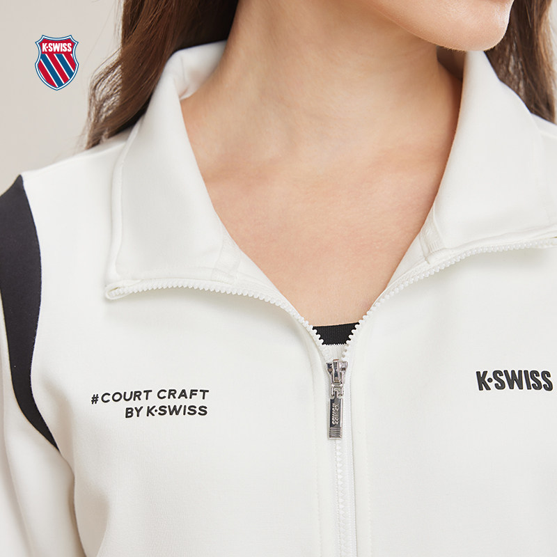 KSWISS盖世威外套女 春季 潮流百搭休闲时尚撞色针织上衣 199914,淘宝优惠券,粉丝福利购,淘宝优惠卷