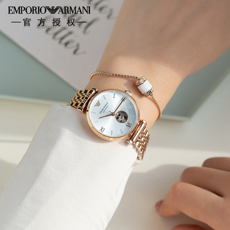 armani阿玛尼满天星石英女士机械表 阿玛尼秉文欧美腕表